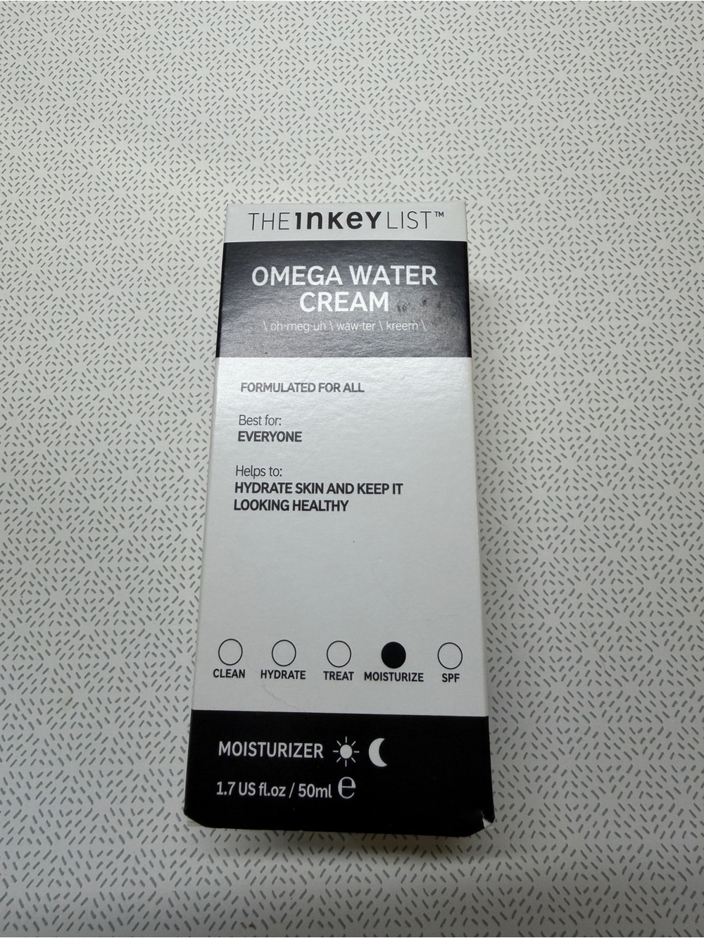 The Inkey List Omega Water Cream Lightweight Moisturizer 1.7 fl oz 50ml NEW